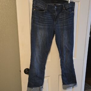 Joe's Jeans Dark Blue Ankle Cropped Denim. Bootcut